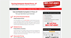 Desktop Screenshot of dumpsterrentalprovout.com