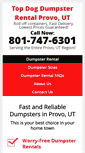 Mobile Screenshot of dumpsterrentalprovout.com